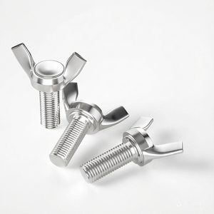 Écrou à oreilles M4-M24 métrique à tête ronde polie, entièrement fileté, droit, usiné CNC, pour usage industriel général - Product Image 1