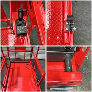 6м 8м 10м 12м Самоходный ножничный подъемник с полным аккумуляторным приводом, малогабаритный, стальной, гидравлический, для высотных работ - Product Image 4