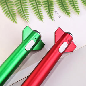 कस्टम लोगो मुद्रण 2-इन-1 नवीनता रॉकेट के आकार का नेतृत्व प्रकाश बल्लपॉइंट पेन 1.0 मिमी लेखन चौड़ाई प्रचार उपहार पेन - Product Image 4