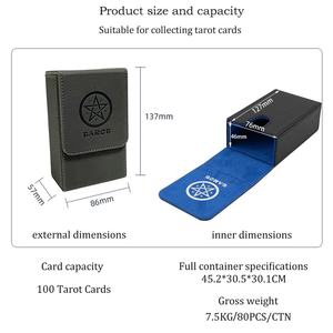   Boîte de rangement pour cartes de jeu en cuir PU, fabriquée par un fabricant OEM, étui personnalisé pour cartes, rangement en cuir PU pour cartes MTG et Tarot - Product Image 2