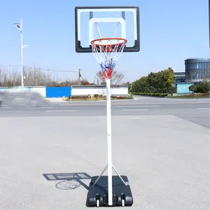 बच्चों के लिए OEM स्टील और पीवीसी इनडोर बास्केटबॉल गेम ऊंचाई समायोज्य चल आउटडोर वयस्क बास्केटबॉल हूप स्टैंड