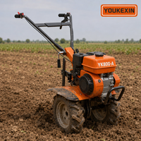 Motoculteur YKX 170F 7HP à essence, mini-motoculteur rotatif pour la préparation du sol, le labourage et le désherbage