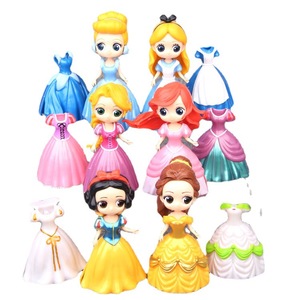 Zhiqu – Figurines de pâtisserie artisanales 6 princesses interchangeables, ornements en plastique, Blanche-Neige, Alice et Cendrillon, unisexe, 14 ans et plus - Product Image 1