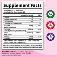 Gummies de collagène à marque privée OEM avec vitamine C, biotine et L-glutathion pour l'éclat de la peau – Complément beauté