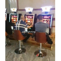 Sièges de casino ajustables modernes Chaises de machine à sous en cuir synthétique noir pour la maison Bar Hôtel Salle à manger et salon Nouveau
