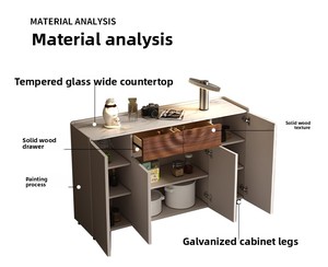 Buffet moderne, armoire de rangement, credenza, armoire de cuisine éco-responsable <span class=keywords><strong>avec</strong></span> peinture cuite pour salle à manger et salon - Product Image 4