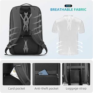 Venta al por mayor multifunción ordenador <span class=keywords><strong>mochila</strong></span> de gran capacidad recargable estudiante bolso impermeable Oxford cremallera para negocios - Product Image 4