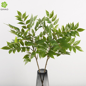 Artificial Wood Leaves Color Changing Plastic Wire High Simulation Indoor Home Decor Wedding Photography Props - Product Image 3