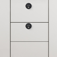Serrure à combinaison sans clé à 4 chiffres en alliage de zinc avec coque ABS pour armoire électrique, casier, boîte aux lettres – Installation facile