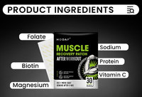 Patchs de Récupération Musculaire Naturels à Libération Transdermique pour la Relaxation Musculaire, le Soutien Musculaire, l'Énergie et la Santé, avec Vitamine C