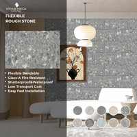 Revêtement mural en pierre flexible en céramique d'argile, carreaux de granit pour salle de bain et murs extérieurs – Vente en gros de Chine
