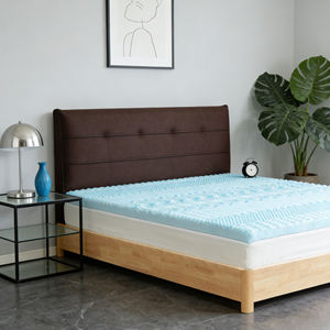 7-Zone Design Egg Crate Gel Memory Foam <b>Mattress</b> Pad & Topper with Removable Cover <b>Queen</b> Size Cooling School Use - Product Image 3