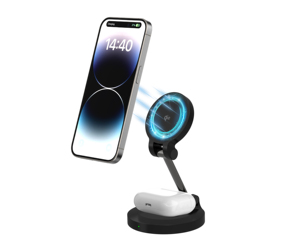 15W Nhanh Phí Từ Gấp 3-Trong-1 Không Thấm Nước Sạc Không Dây Cho iPhone 16 15 14 13 Đồng Hồ Tai Nghe Giường Hoặc Bàn Sử Dụng - Product Image 6