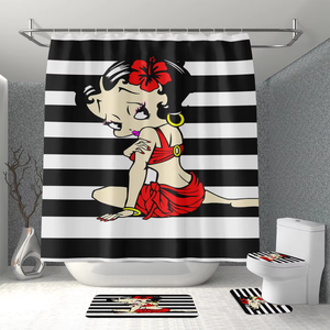 3D Custom Printing Waterproof Bathroom <strong>Sets</strong> with Shower Curtain and <strong>Rugs</strong> - Product Image 3