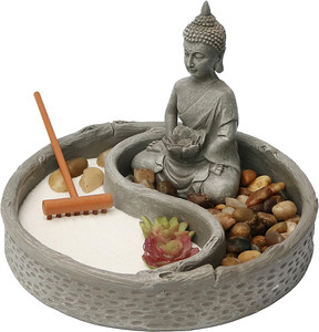 Kit de <span class=keywords><strong>jardin</strong></span> de bureau <span class=keywords><strong>Mini</strong></span> <span class=keywords><strong>Zen</strong></span> avec Figurines de Lotus, Figurines de bouddha, <span class=keywords><strong>râteau</strong></span> et roches de rivière de sable naturel, ensemble cadeau pour la maison et le bureau - Product Image 1
