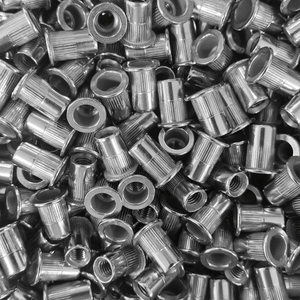 Inserti Filettati M3 M4 M5 M6 M8 M10 M12 in Acciaio Inox 304 A2, Dadi Filettati con Corpo Zigrinato Rotondo e Testa Piatta Aperta - Product Image 3