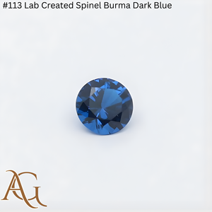 Espinela Cultivada en Laboratorio # 113 Espinela Sintética Creada en Laboratorio, Espinela de Birmania Azul Oscuro en Bruto, Espinela Sintética de Fusión por Llama Certificada y Simulada - Product Image 2