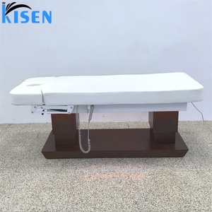 KISEN Modern Electric Foot Control Optional Curved Lash Beds Luxury Professional Massage Beds Head Spa 4 Motor Beauty Bed - Product Image 2