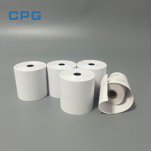 Rouleaux de papier thermique pour caisse enregistreuse CPG personnalisés 48GSM 58gsm 80*80mm 57mm Couches simples/personnalisées Utilisation logistique - Product Image 1