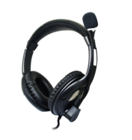 Casque filaire supra-auriculaire ajustable et extensible avec grandes oreillettes souples, suppression du bruit, étanche IPX-7, 3,5 mm pour PC/ordinateur portable et jeux