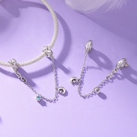En stock : Breloques en argent sterling 925 (motifs animaux, étoiles, lunes), connecteurs plaqués or pour bracelets (motif cheval), perles et breloques pour bijoux DIY, en gros