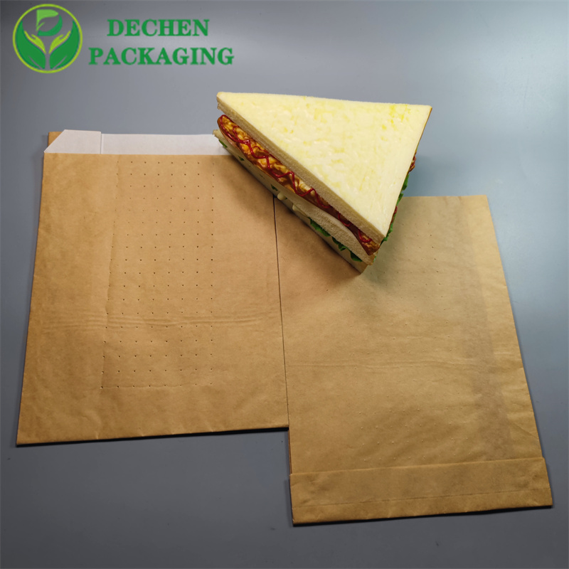 Kraft Bags Food Brown Paper Bags Custom Pla Paper Sanitary Bag