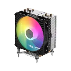 ProArtist 2023 새로운 E3V2 CPU 라디에이터 12cm 4 히트 파이프 공냉식 눈부신 컬러 팬, 실리콘 사전 코팅