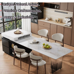 Plateau en marbre naturel moderne, écologique et durable, spécifié par l'architecte, grande dalle de pierre <span class=keywords><strong>d</strong></span>'origine Fujian - Product Image 1