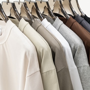 Impression ample surdimensionnée de haute qualité logo personnalisé décontracté pour hommes mode vêtements streetwear unis t-shirt personnalisé vente en gros - Product Image 6