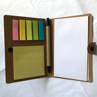 Couverture en Kraft personnalisable avec stylo, mini bloc-notes autocollant avec logo, pour carnet de notes, vente en gros, 1000 pièces