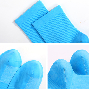 Calcetines para correr de diseño personalizado, calcetines de compresión lisos profesionales transpirables, calcetines deportivos con logotipo personalizado para hombre azul - Product Image 6