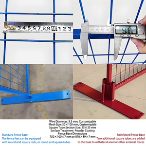 Desain Modular Fleksibel Dapat Diperpanjang Sesuai Berbagai Kebutuhan Pagar Sementara untuk Pabrik, Lapangan Olahraga, Acara Besar, dan Situs Luas di Kanada, Bersertifikasi CE ISO - Product Image 3