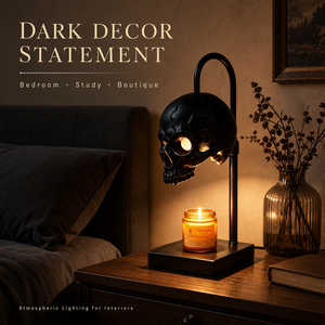 Bestseller: Skulpturierte Totenkopf-Elektrokerzen-Wärmelampe für Halloween-Schlafzimmer-Styling - Product Image 4