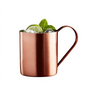 Mug à Moscow Mule en cuivre de qualité supérieure, finition polie, pour champagne, bière, thé et café, qualité alimentaire, idéal pour offrir - Product Image 1