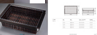 Tiroir coulissant GALAXY pour armoire, fermeture douce, panier en rotin PVC, alliage d'aluminium, fixation murale, détachable, double amortisseur, rail