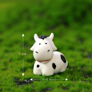 วัวจิ๋วน่ารัก งานฝีมือเรซิ่นรูปสัตว์ขนาดเล็ก ของตกแต่งสำหรับ DIY ตกแต่งหน้าเค้ก ตกแต่งสวนเทพนิยาย ของตกแต่งบ้าน งานฝีมือประดับตกแต่ง - Product Image 5
