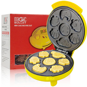 Khuôn Hoạt Hình Gia Đình Máy Làm Bánh Quế <span class=keywords><strong>Donut</strong></span> <span class=keywords><strong>Mini</strong></span> Màu Vàng Máy Làm Bánh Quế Trái Tim Cá Tính - Product Image 4