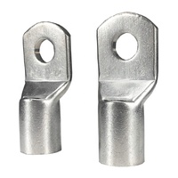 CHAER Cosses de câble en argent étamé, borne électrique, connecteur de câble de 95 mm, presse-cosses avec un trou