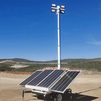 Mobiler Solar-PV-Panel-Anhänger für den Außenbereich-Solar betriebene LED-und Batterie beleuchtung für den Notfall