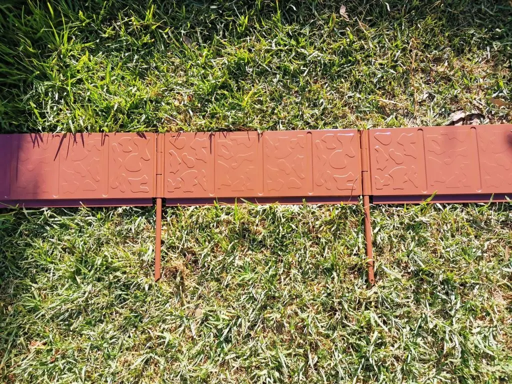 15cmX45cm 3.6m de long enduit de poudre décoratif extérieur facile à assembler paysage de bordure de jardin en acier galvanisé durable