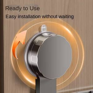 Crochet mural de salle de bain en aluminium robuste monocouche, flexible, détachable, écologique, à ventouse, <span class=keywords><strong>sans</strong></span> perforation, pour cuisine - Product Image 2