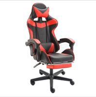 Zéro gravité Cyber café chaise berçante jeu pas cher ordinateur PC chaise de jeu avec repose-pieds doré PU cuir chaise de course jeu