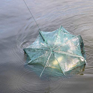 Trampa de Pesca Tipo Paraguas <span class=keywords><strong>Sotelo</strong></span> con 10 Orificios, Red de Pesca Plegable, Jaula Automática Portátil para Peces, Camarones, Langostas y Cangrejos - Product Image 6