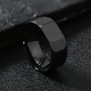 Cincin jari baja tahan karat minimalis pria hadiah perhiasan tahan keringat belah ketupat cincin jari - Product Image 3