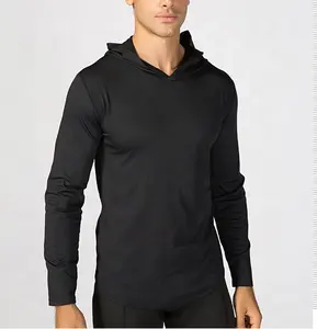 Sudadera con capucha ajustada para hombre, ropa deportiva masculina de gimnasio, personalizada