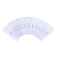 Hongbo Best Seller 12-Diseño Impermeable Mate Claro A5 Etiqueta Tablero de cuero para carpetas de presupuesto Organizador de inserción de hojas sueltas
