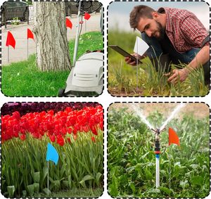 <span class=keywords><strong>Mini</strong></span> banderas de PVC personalizadas de 4x5 pulgadas, banderas de césped de alambre de patio pequeño, marcadores, banderas de riego de paisaje para uso automotriz - Product Image 1
