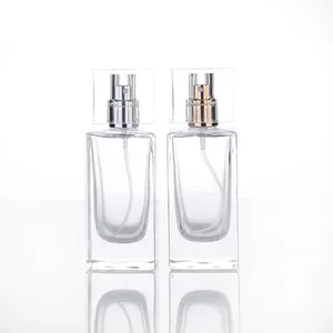 Transparent Glass Perfume Bottle Spray 50ml Empty Body Hot Crystal Time Industrial Surface PUMP Sprayer Cosmetic Packaging