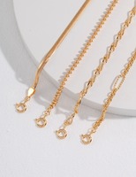 Collier ras du cou vintage en argent sterling 925 doré, chaîne en argent maille trombone, pour femme, tendance, résistant à l'eau et inaltérable