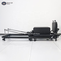 Queenlife professionnel Commercial pliant en aluminium réformateur Pilates équipement ensemble résistance réglable Yoga lit à la maison